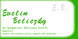 evelin beliczky business card